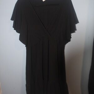 Black Ruffle Baby Doll Dress